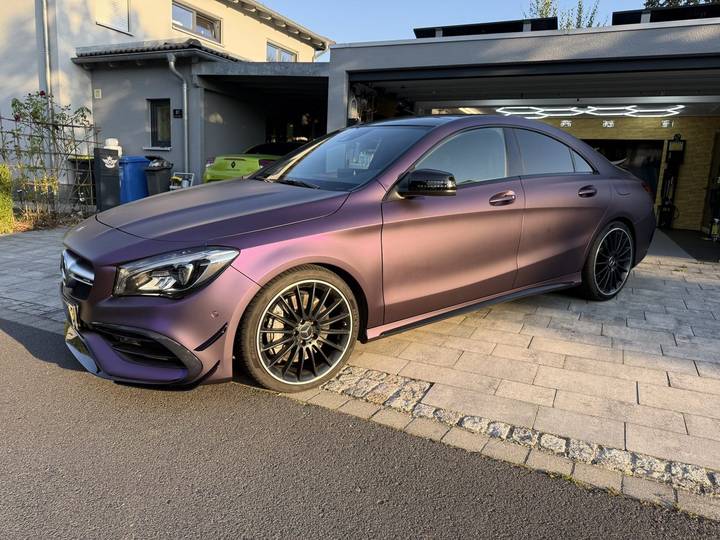 Mercedes CLA Color-Flip Folierung, Seitenansicht
